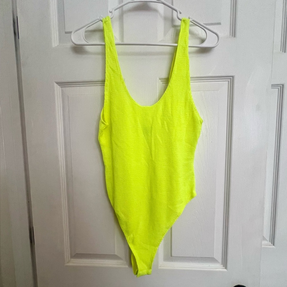 NWOT neon low back bodysuit